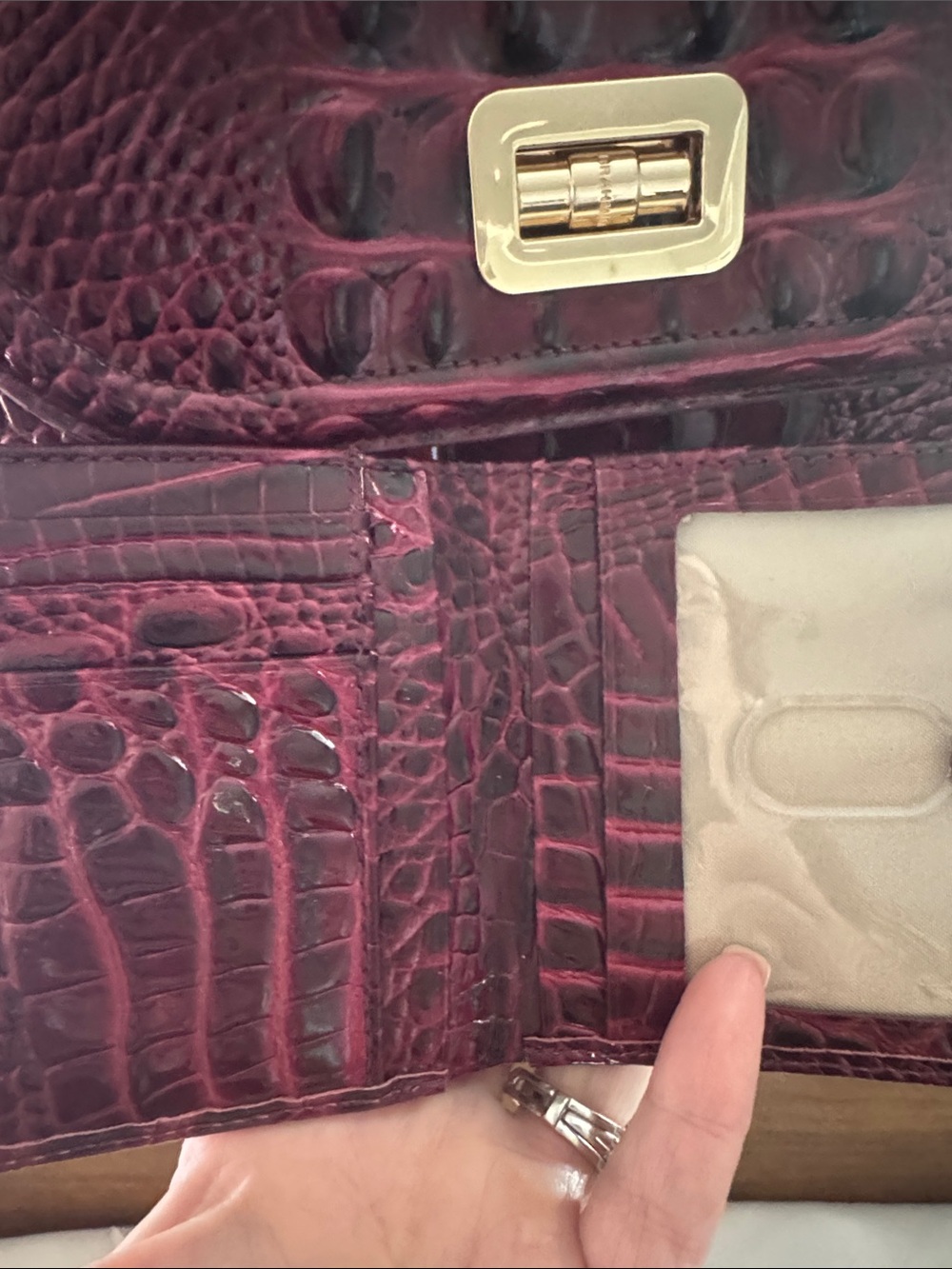 Brahmin Gianna in Cherry Lacquer with Matching Wallet - Picture 6 of 6